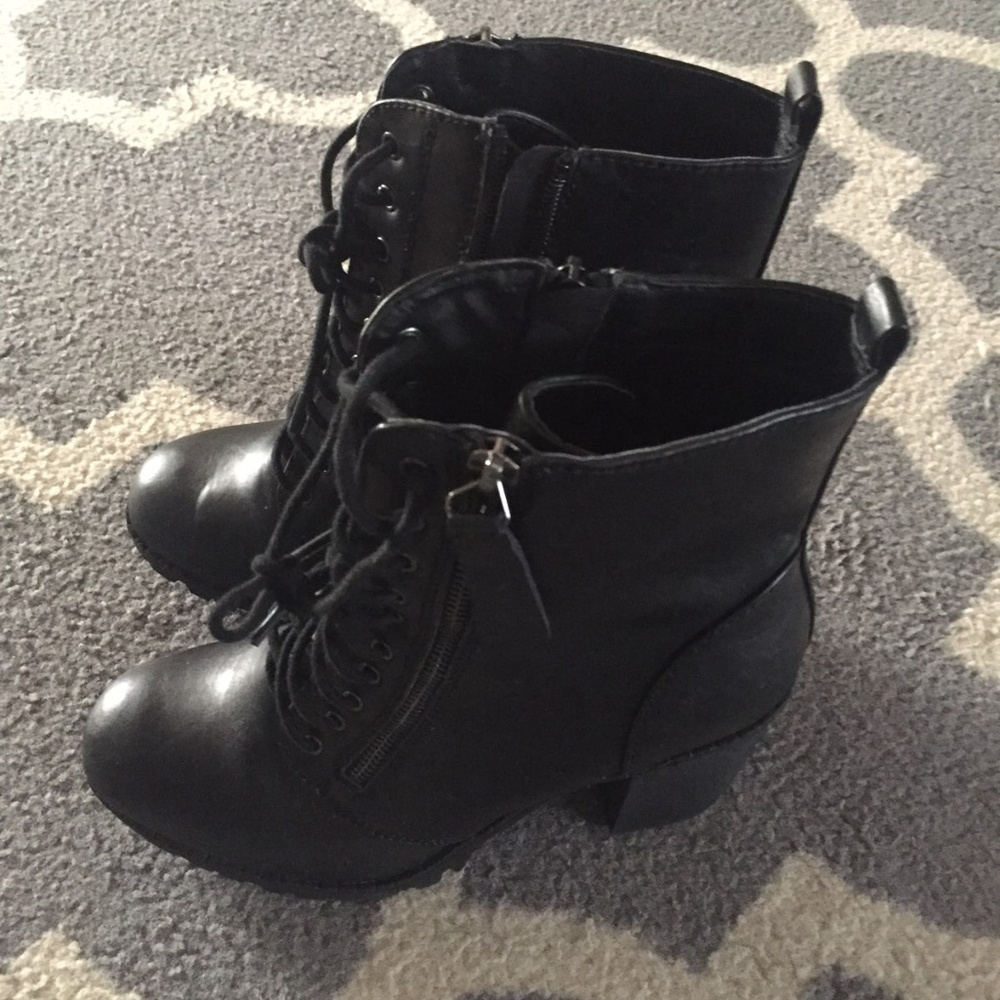 Soda Wedge Combat Boots